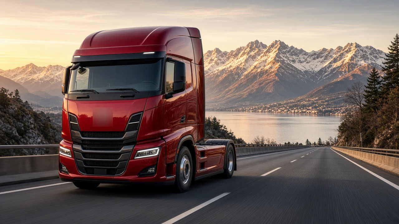 Camion poids lourd rouge, préparation à l’examen théorique complémentaire C, C1, D et D1 à Genève (OCV) et dans le canton de Vaud (SAN), My-Autoécole Vernier et Coppet